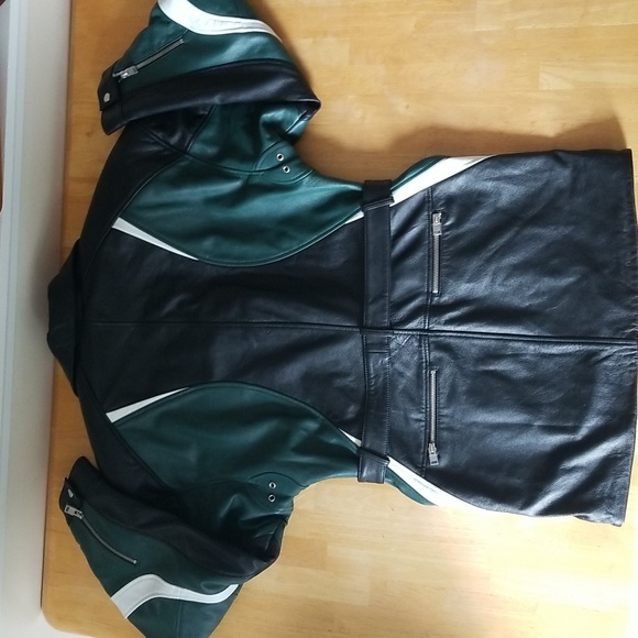 LAMARQUE Harlee Biker Leather Dress Jacket, Size M - Picture 5 of 16